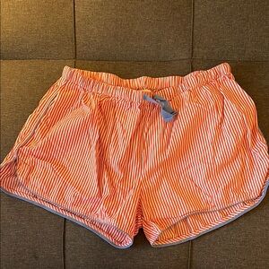 Striped Red and White Women's Shorts